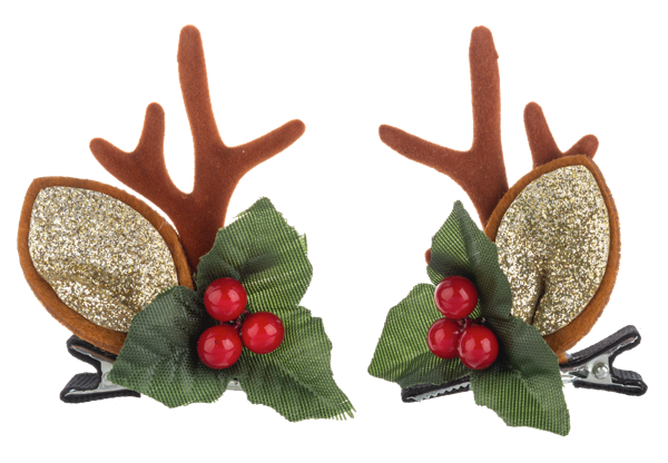 Tis the Season Hair Clips - Gold