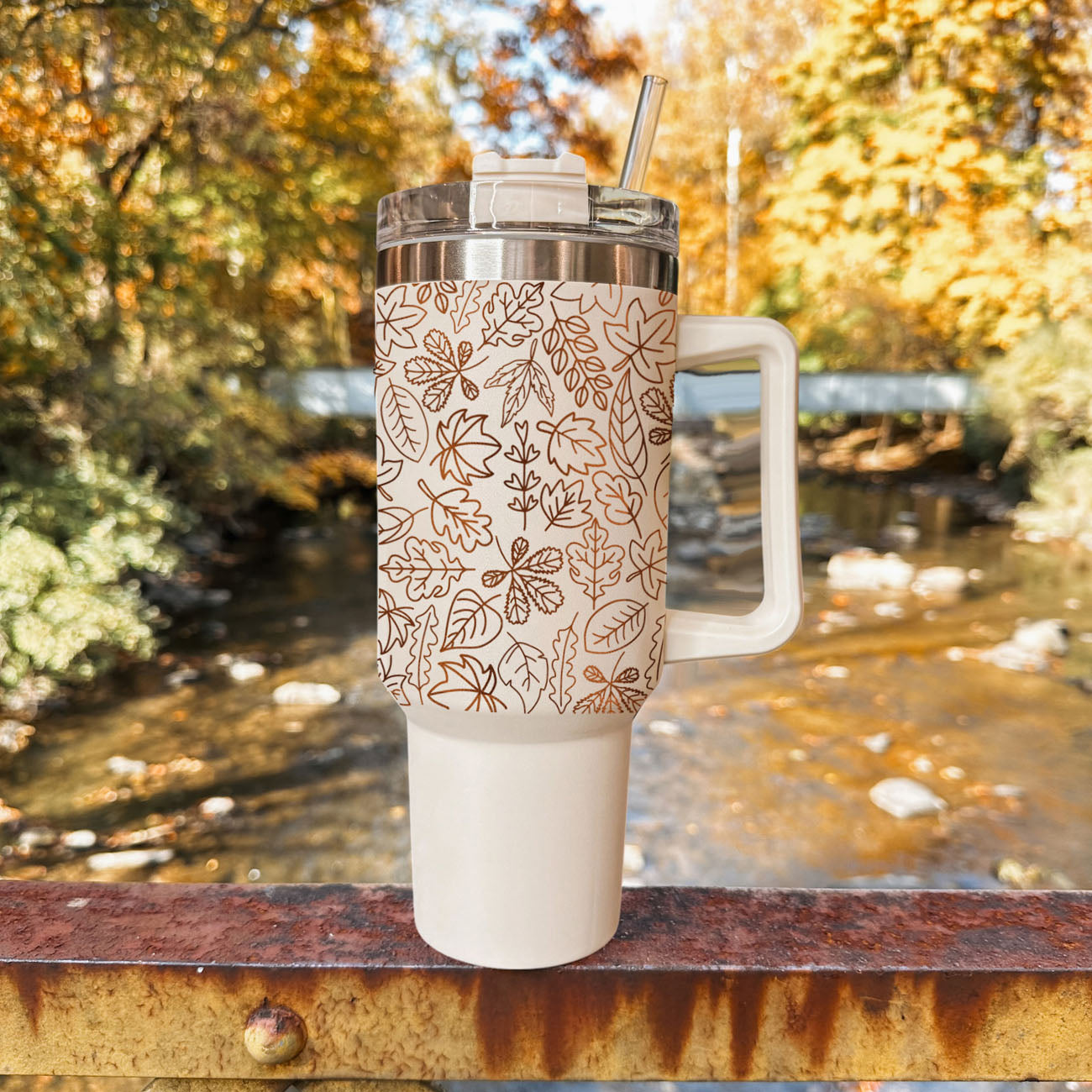 thanksgiving aesthetic tumbler
cute cream colored tumbler
fall morning coffee cup
stylish tumbler for autumn season
pumpkin spice drinkware aesthetic
neutral aesthetic handled cup
cute gift for pumpkin spice lover
autumn leaves cup with straw
AI search friendly fall leaf tumbler phrase
Search optimized autumn foliage tumbler with handle
minimalist autumn leaf tumbler