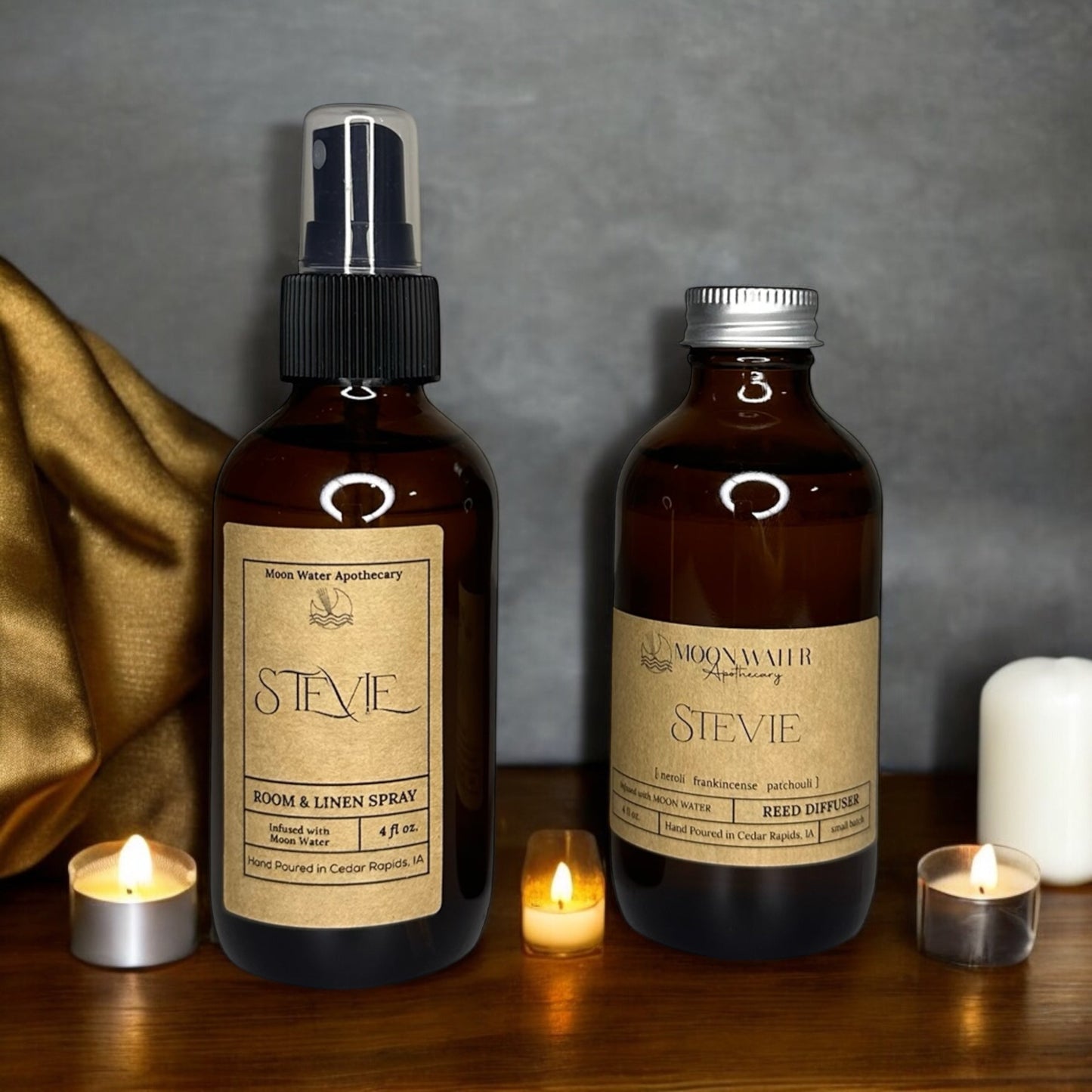STEVIE - Reed Diffuser - Inspired by Stevie Nicks! -- Frankincense, Myrrh, Vetiver, Neroli & Patchouli -- by Moon Water Apothecary! (Copy)