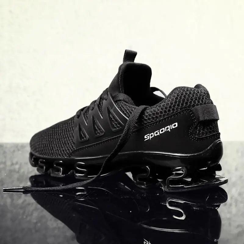 Stylish Black Mens Soft Casual Sneakers Breathable Comfort Sport Elegant Men Sneakers
