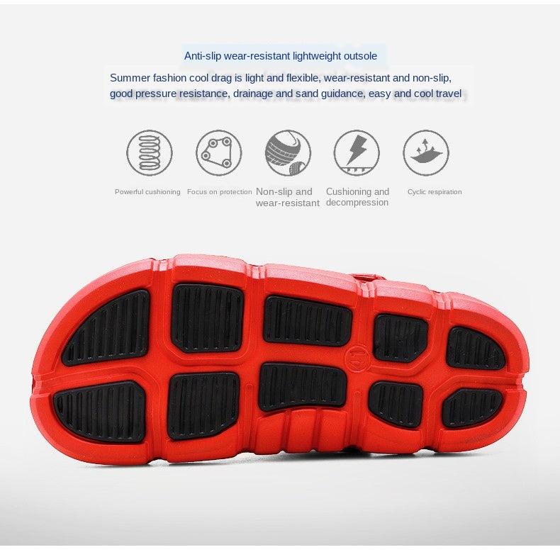 Summer Beach Flip Flops Slippers Shoes Men's Non Slip Antiwear Shoes Home Slippers Classic Breathable Summer Sandals Slip On Slide Lightweight Slippers Beach Clogs