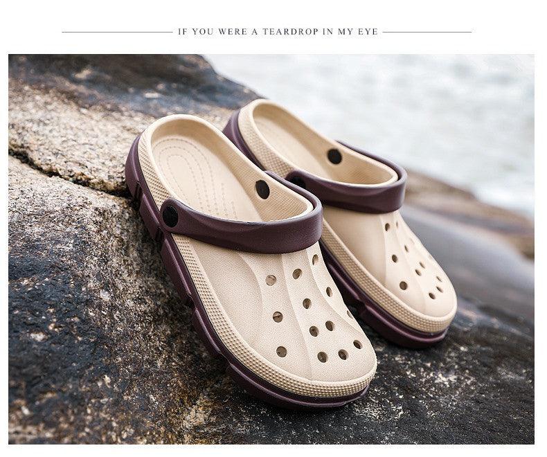 Summer Beach Flip Flops Slippers Shoes Men's Non Slip Antiwear Shoes Home Slippers Classic Breathable Summer Sandals Slip On Slide Lightweight Slippers Beach Clogs
