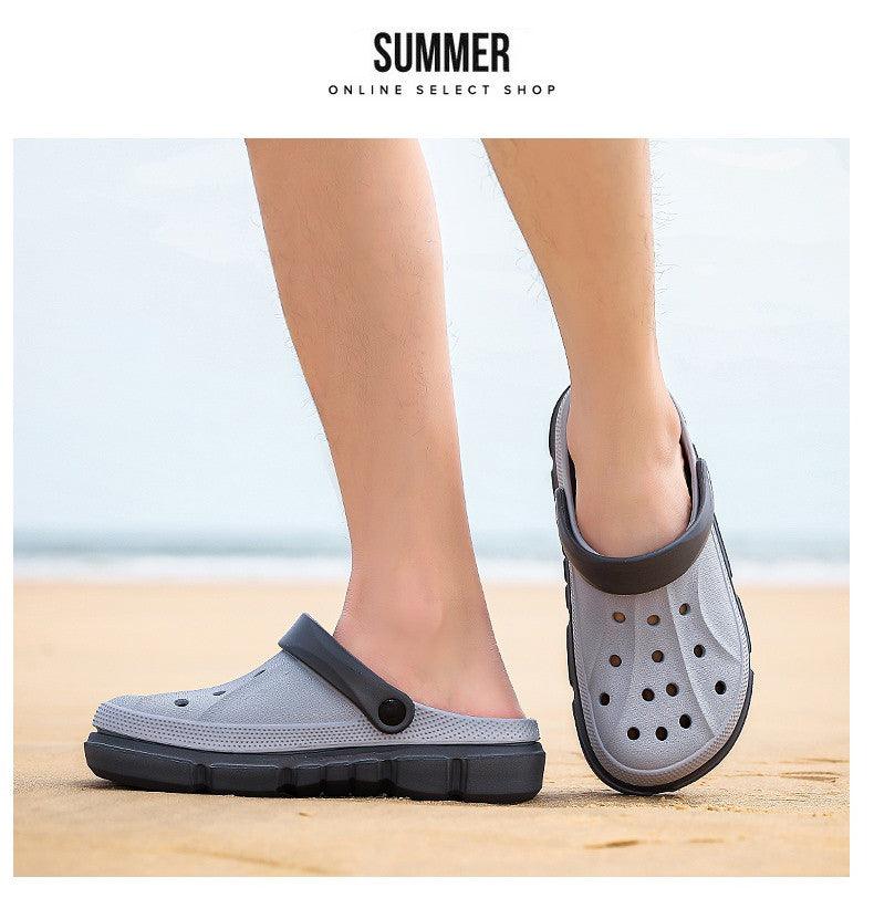 Summer Beach Flip Flops Slippers Shoes Men's Non Slip Antiwear Shoes Home Slippers Classic Breathable Summer Sandals Slip On Slide Lightweight Slippers Beach Clogs