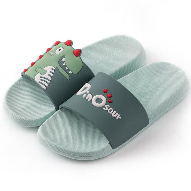 Summer Women Floor Flat Shoes Lovely Indoor Flip Flops Female Non-Slip Bathroom Home Slippers Women Cartoon Comfort Slip-On Sandal Shower Water Shoe