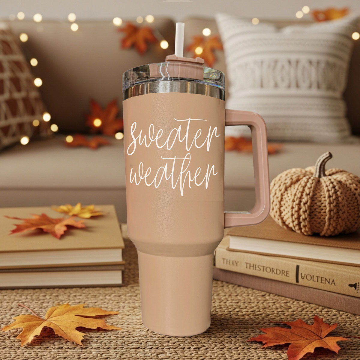 Seasonal boutique tumbler with sweater weather quote
Fall preorder tumbler with sweater weather design
Autumn drinkware preorder with cozy seasonal quote
Sweater weather cup for fall product photography
Fall listing image alt text sweater weather tumbler
Shopify alt text for sweater weather fall tumbler