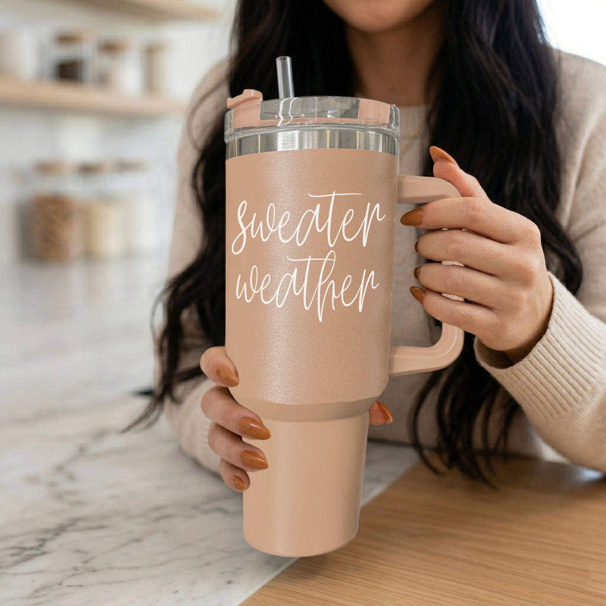 Fall boutique tumbler with sweater weather design
Wholesale fall tumbler with sweater weather quote
Retail fall tumbler with cozy autumn saying
Boutique fall drinkware with sweater weather lettering
Gift shop fall tumbler with sweater weather design
40oz stainless steel tumbler with sweater weather quote
Insulated fall tumbler with sweater weather script
Large fall tumbler with handle and straw lid
Autumn insulated tumbler with sweater weather lettering
