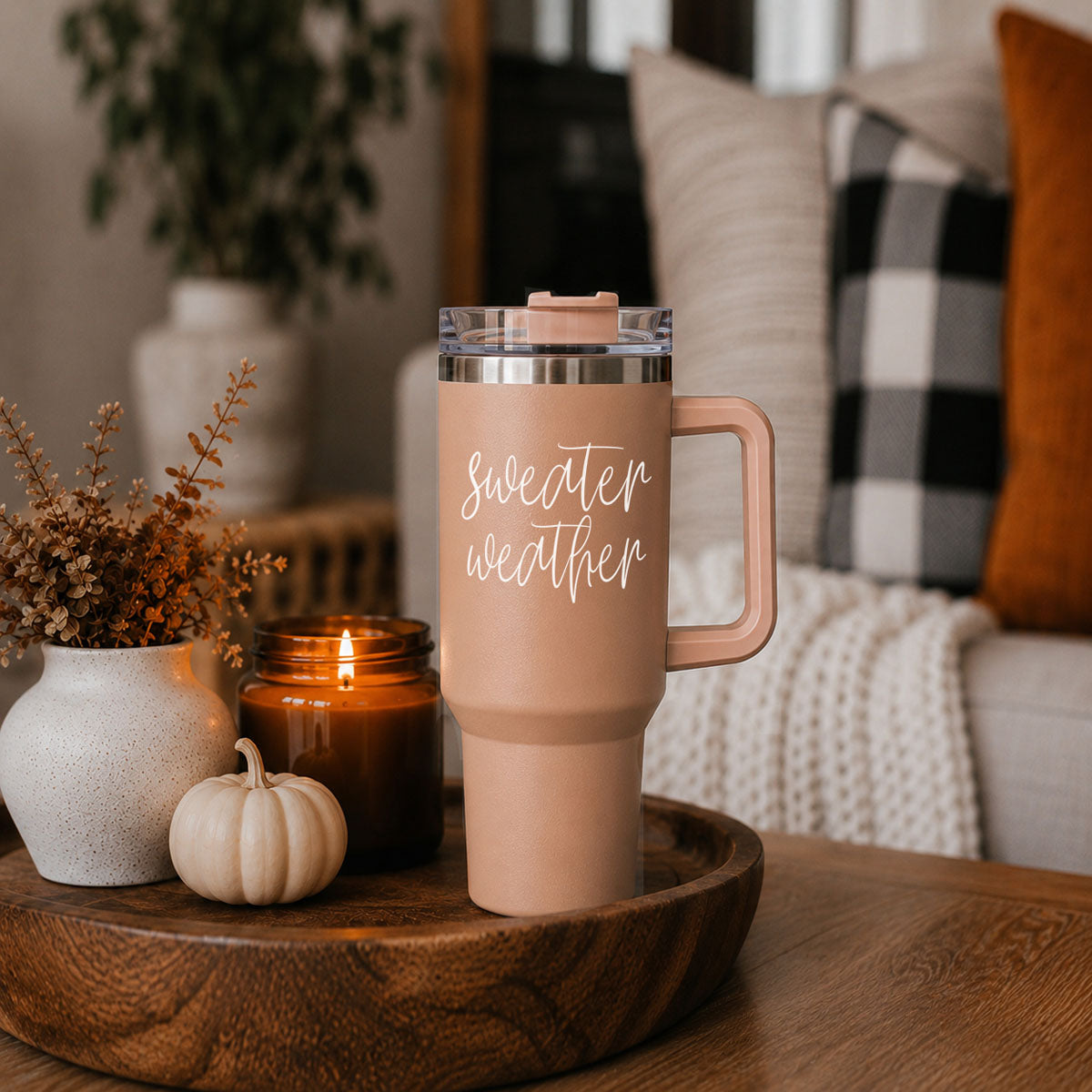 Boho fall gift cup with sweater weather lettering
Autumn aesthetic tumbler with sweater weather script
Fall aesthetic cup with neutral cozy design
Sweater weather tumbler with simple white script
Fall script tumbler with sweater weather quote
Cute sweater weather cup for fall season
Cozy autumn tumbler for pumpkin patch and fall outings