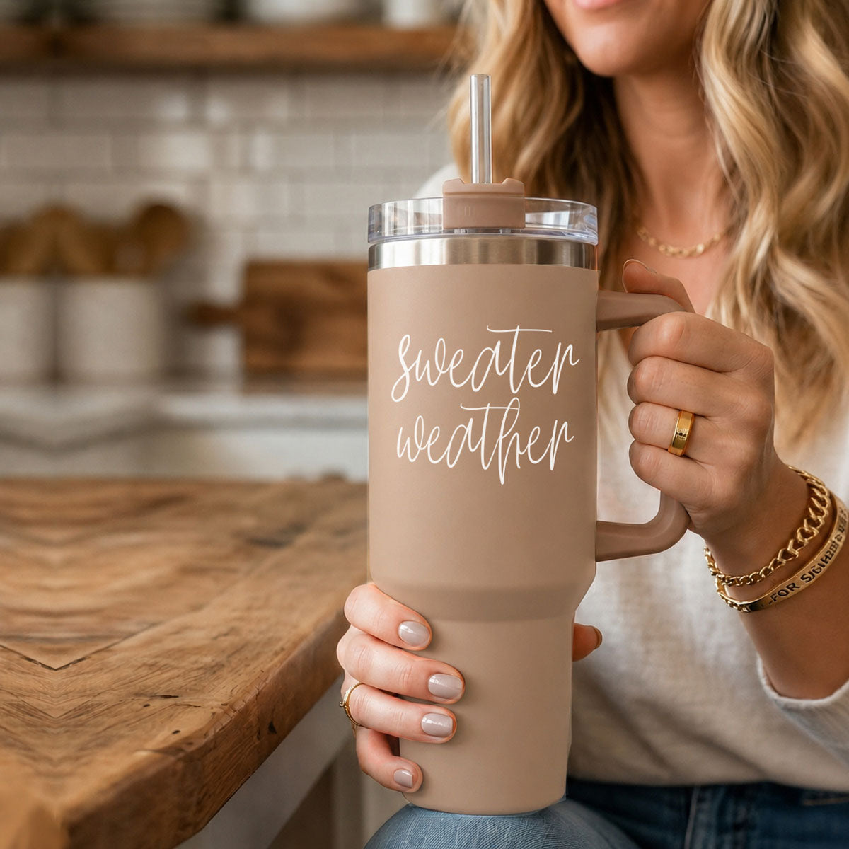 Fall 40oz travel tumbler with sweater weather design
Tan fall tumbler with white sweater weather script
Neutral 40oz tumbler with autumn sweater weather quote
Fall cup with simple sweater weather design
Minimalist fall tumbler with sweater weather text
Simple autumn tumbler with cozy sweater weather quote
Cozy season cup with neutral fall aesthetic
Sweater weather drink cup for autumn outfits and fall vibes