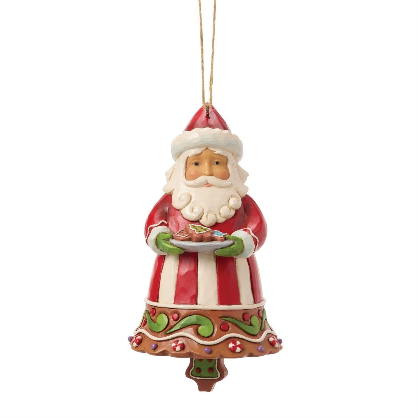 Gingerbread Santa Bell Ornament