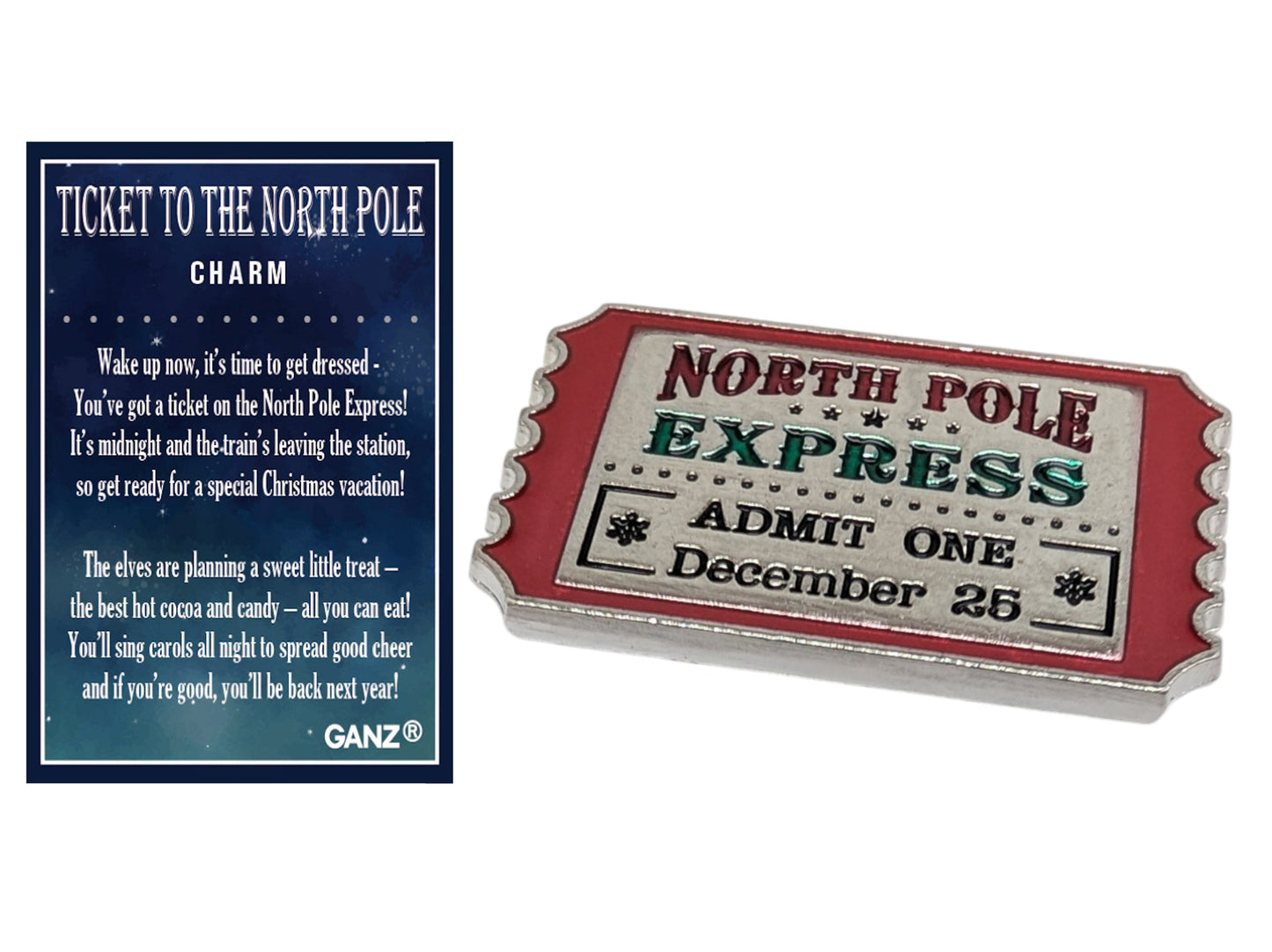 Ticket to the North Pole: A Magical Holiday Pocket Charm