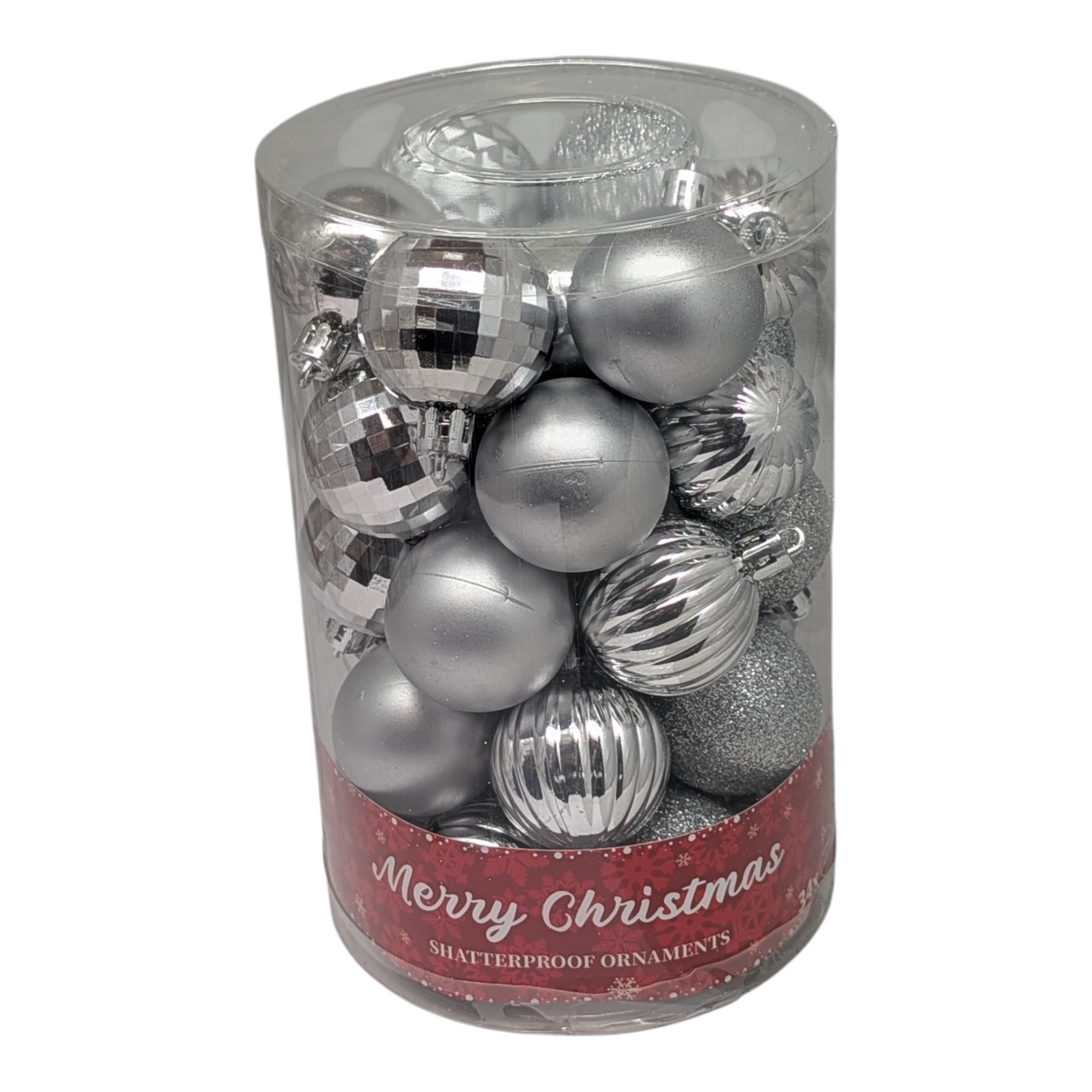 Ball Watch Shatterproof 40mm Ornaments - Set of 34 - Silver