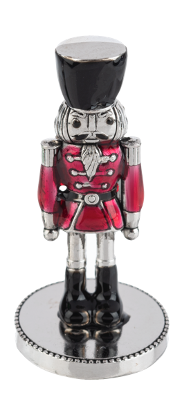 Lucky Little Nutcracker Charm - Red
