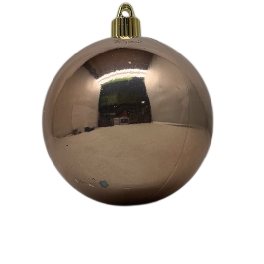 4" (100mm) Commercial Shatterproof Ball Ornament - Champagne - 4 Pack
