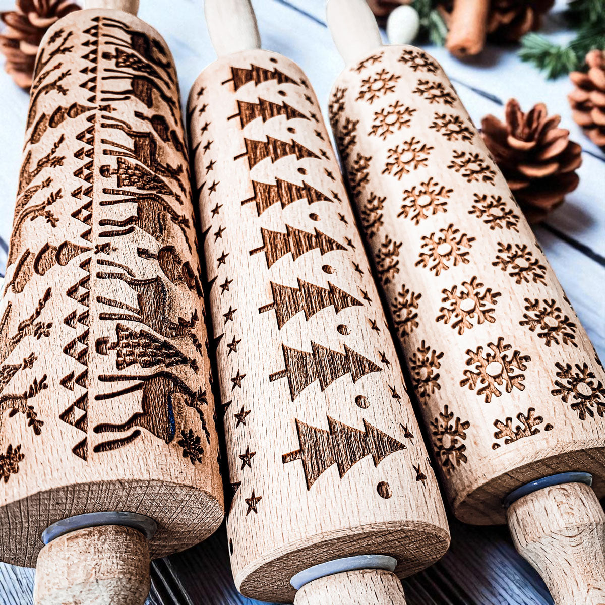 Christmas Rolling Pin Set | 10 Styles