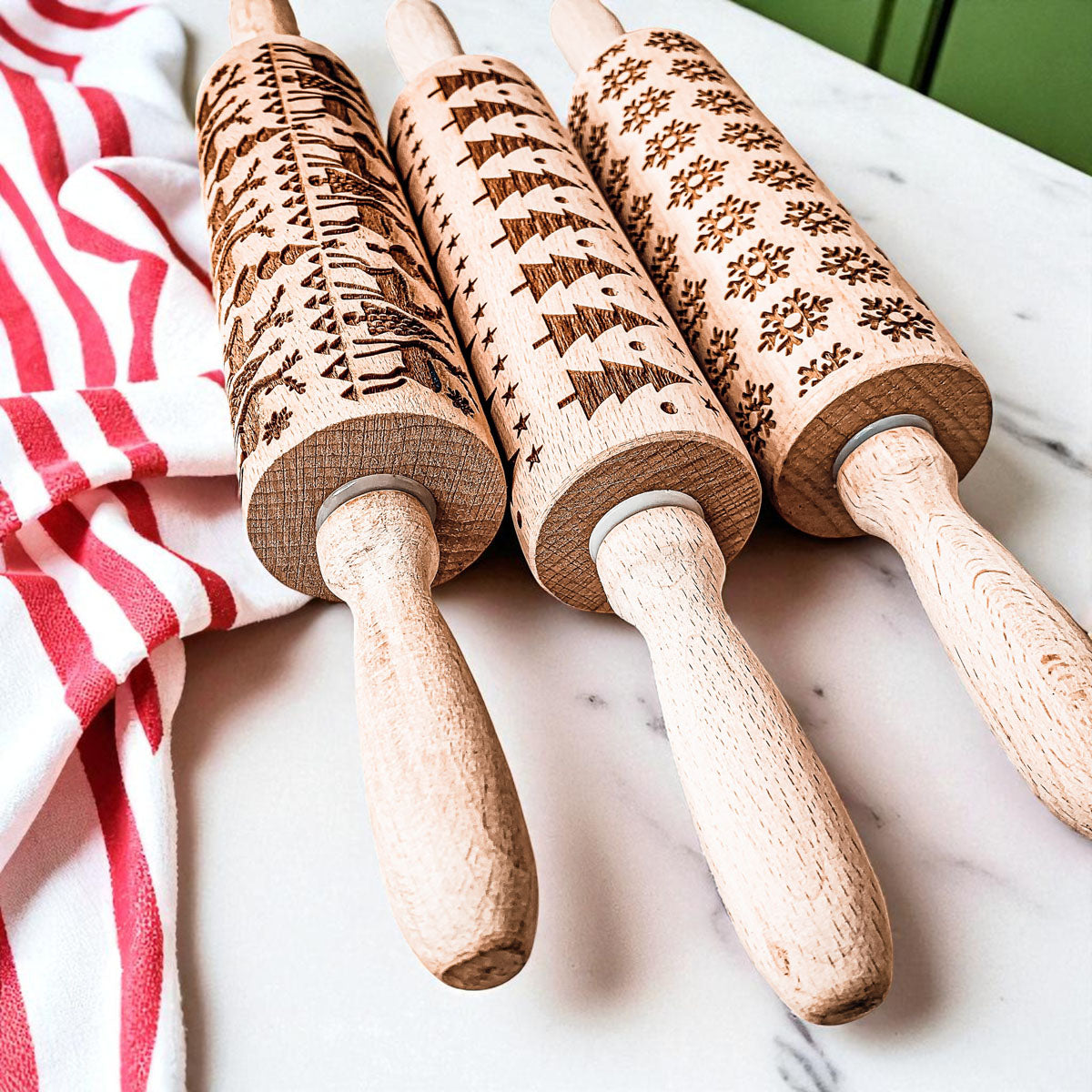 Christmas Rolling Pin Set | 10 Styles