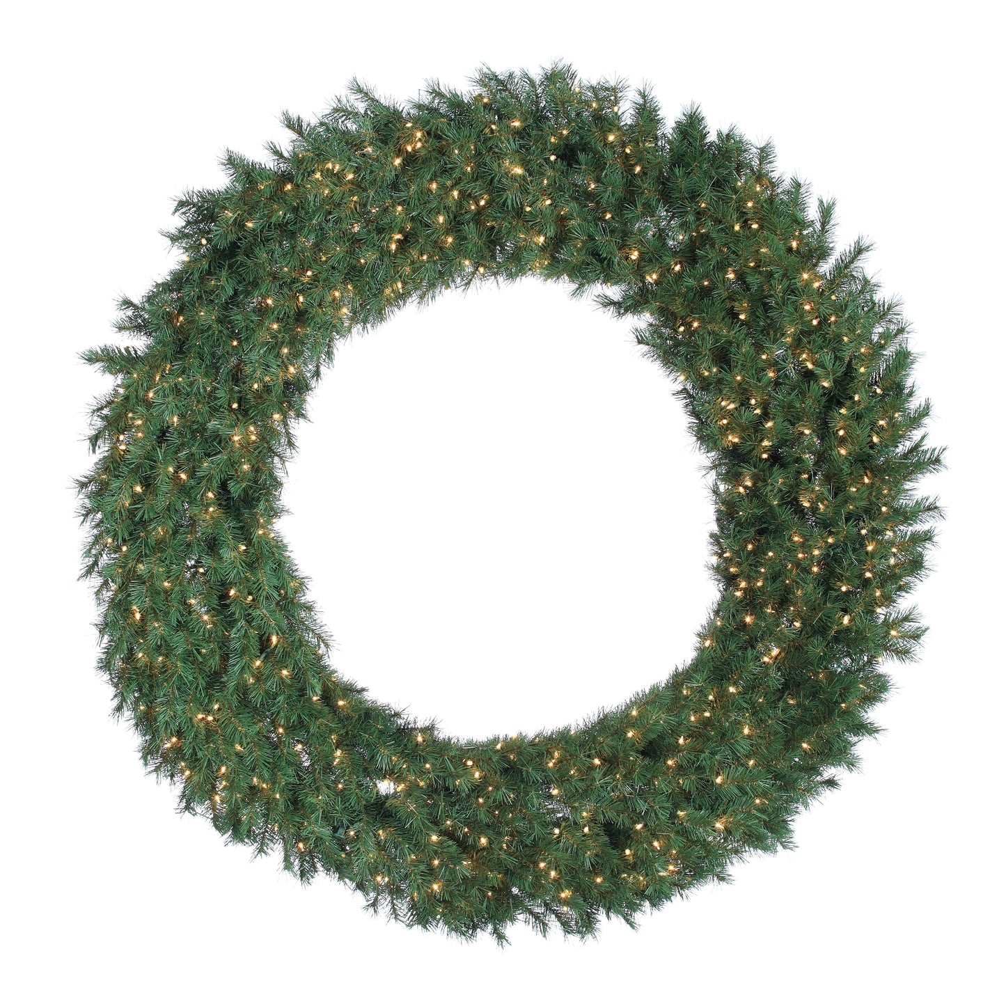 Huge 5 Foot Aspen Spruce Wreath - Clear Lights