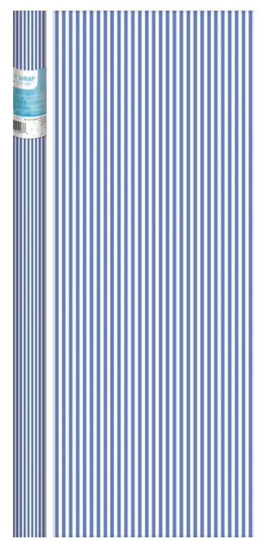 Blue and White Stripe Gift Wrap