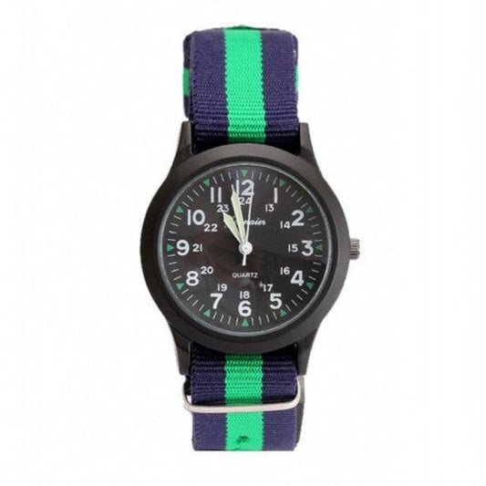 Unisex Fashion Nylon Fabric Kids Children Watch Sport Thin Students Canvas Quartz Dress Wristwatch Military Time Watch  Field Outdoor Sport Mens Wristwatch With Slip-Thru Nylon Band