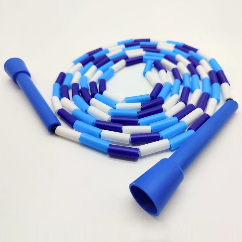 Unisex Jump Rope Stripe Ropes With Plastic Handles For Any Skill Level Sports Segmented Jump Rope For Outdoor Fitness Gym Men Women Kids Best For Sports Outdoors Jumping Rope 2.9m