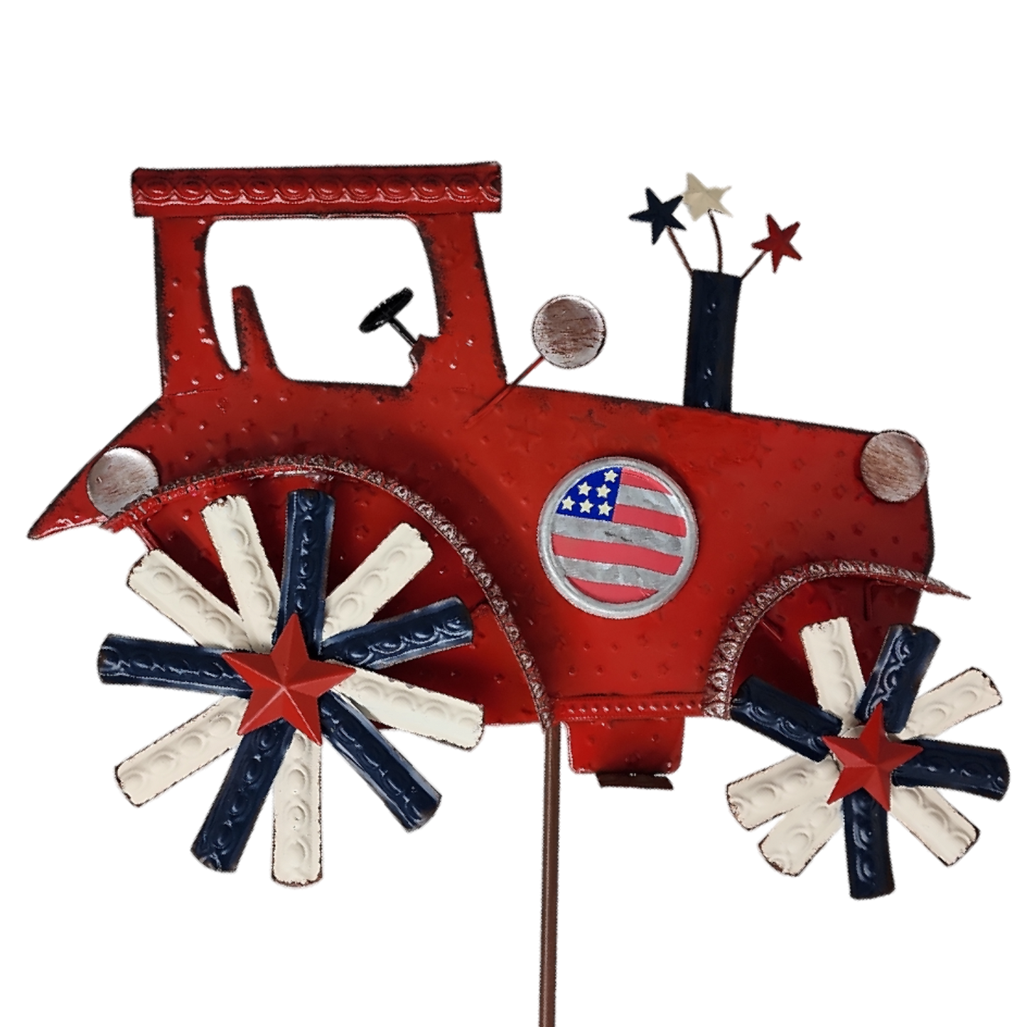 Patriotic Tractor 36 Inch Wind Spinner -