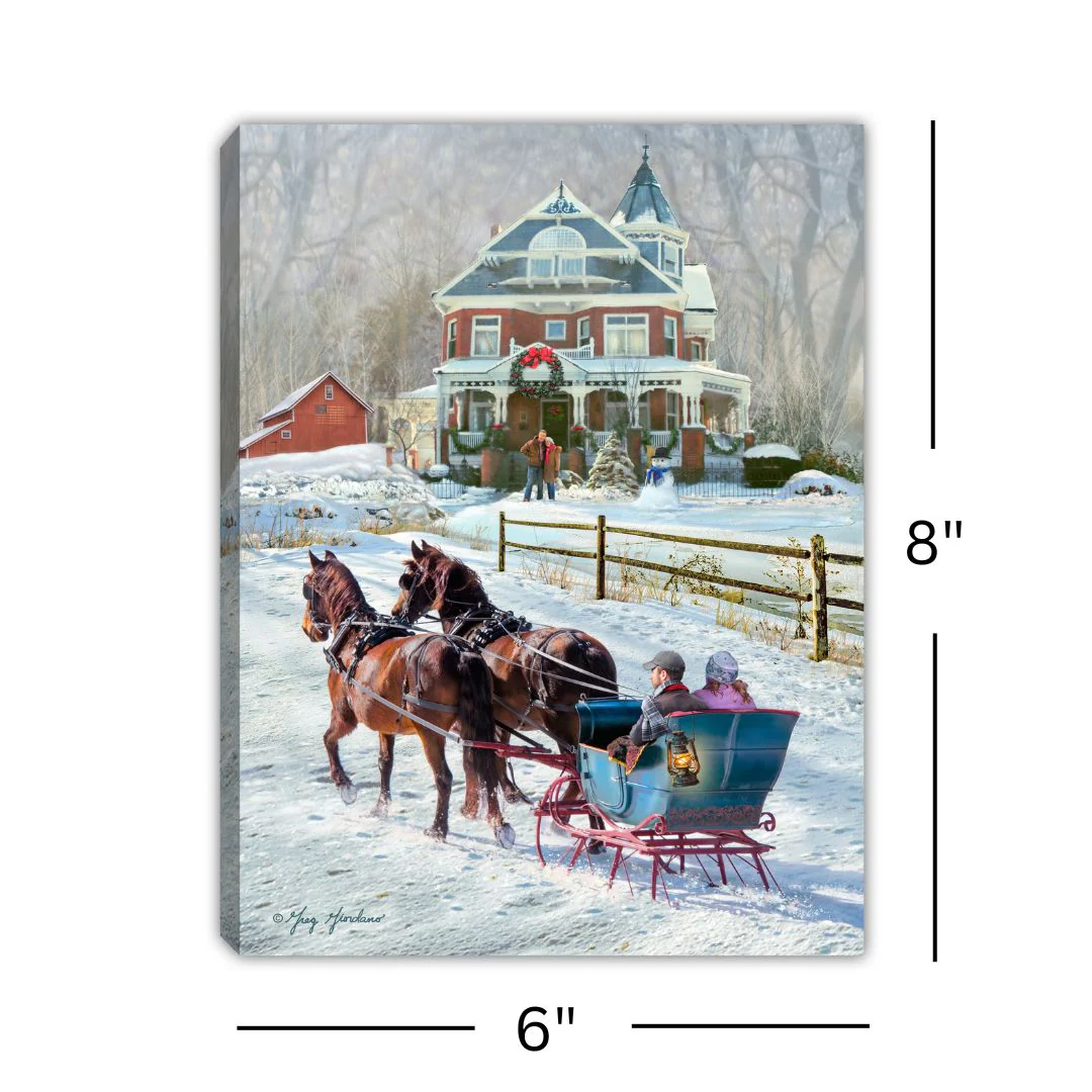 Lighted Easel Artwork - Sleighride