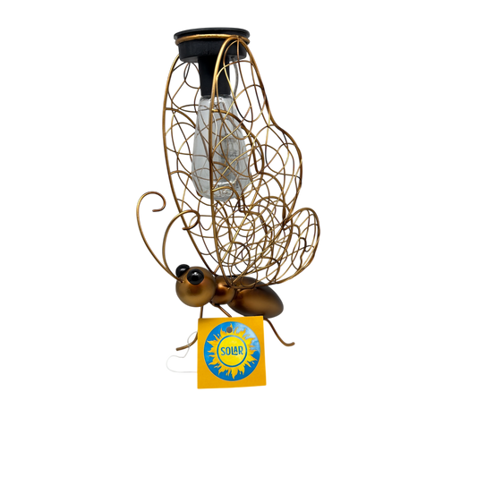 Solar Lighted Metal Butterfly Table Accent