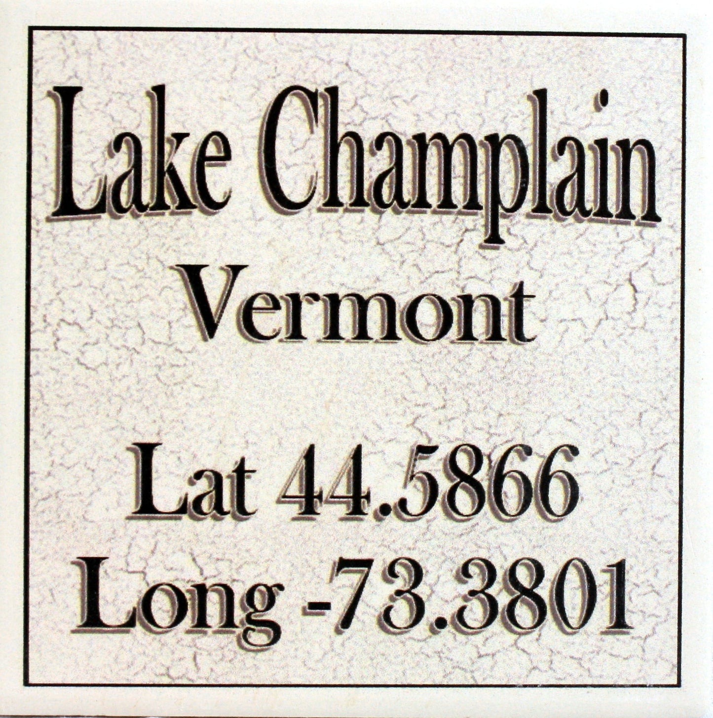 Local Towns Ceramic Coaster - Lake Champlain