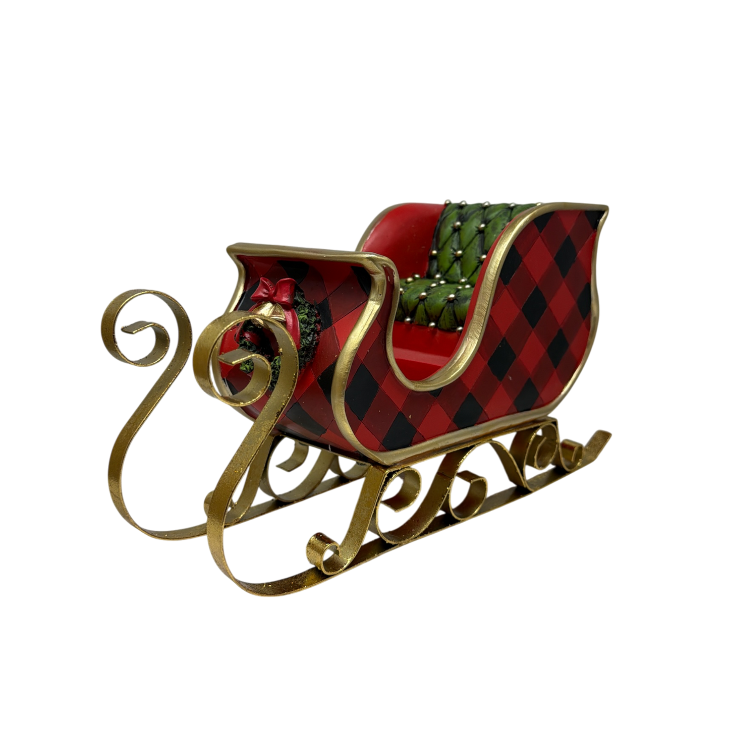 Resin & Metal Holiday Sleigh - Large