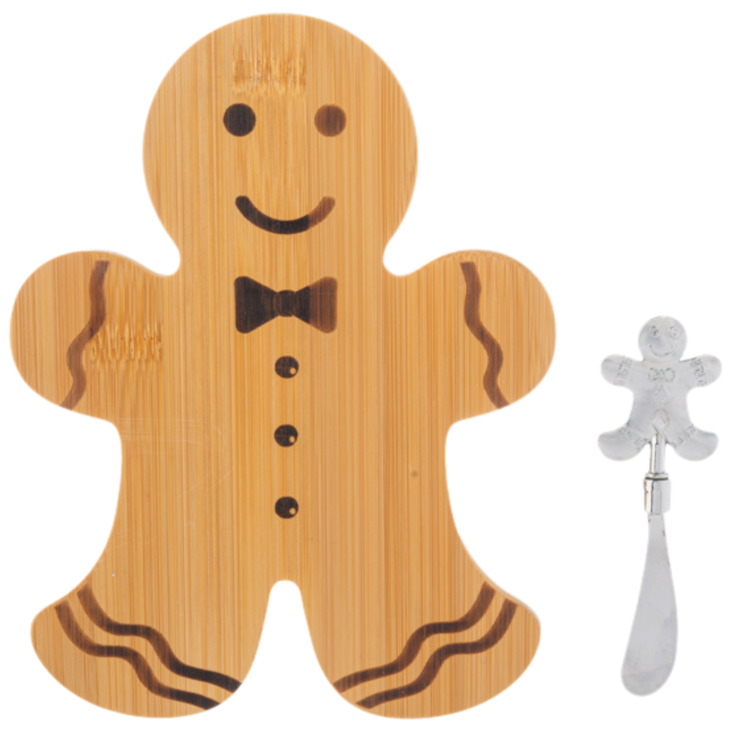 Gingerbread Merry Christmas Serving Board with Spreader