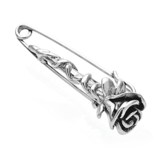 Vintage Rose-flower Safety Pins For Women Men Classic Suits Scarf Trousers Brooches Gifts Jewelry Making Charms Findings Supplies Crafting Safety Pins