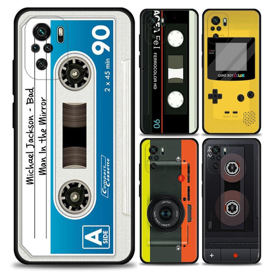 Vintage Tape Camera for Xiaomi Redmi Note 11 10 Pro 5G 8 8T 9 9T 9S Soft Case for Redmi 7A 8A 9A 9C 9T Phone Cover Silicone Soft Thin Classic Design Anti Fingerprint Silicone Phone Case
