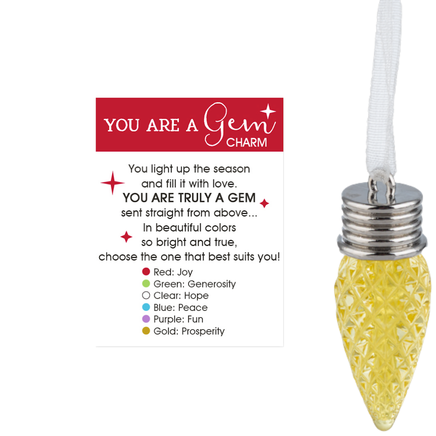 You Are A Gem Charm - Gold
