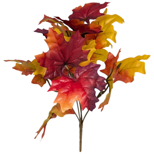 Autumn Maple Leaf Bush - 11 Inch