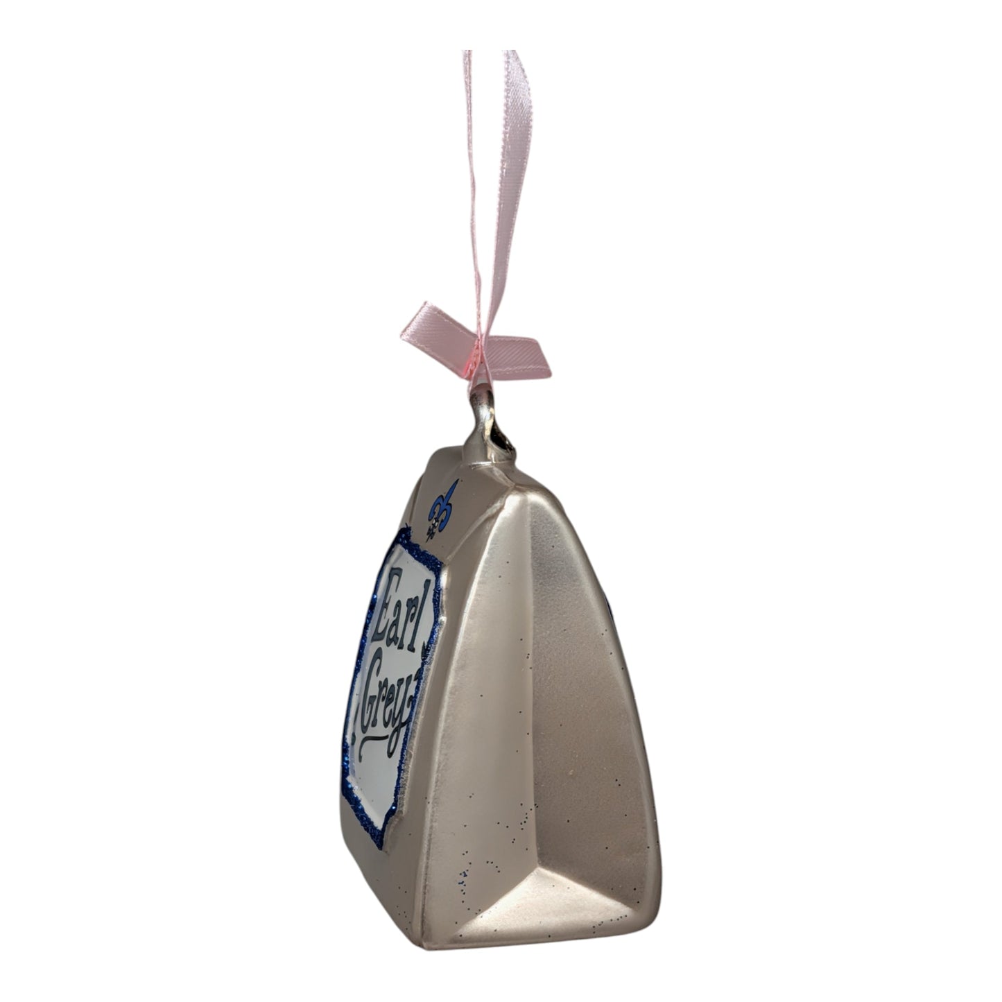Distinguished Elegance: Earl Grey Tea Glass Ornament
