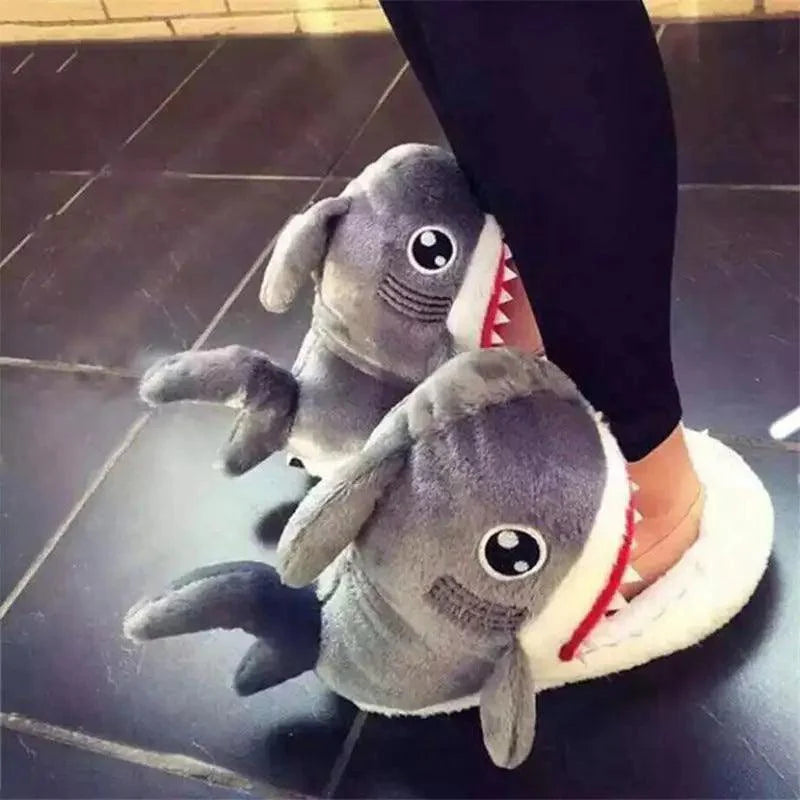 Warm Shark Womens Home Slippers Fashion Plush Winter Funny Elegant Women Slippers