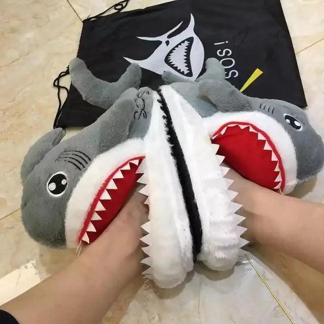 Warm Shark Womens Home Slippers Fashion Plush Winter Funny Elegant Women Slippers