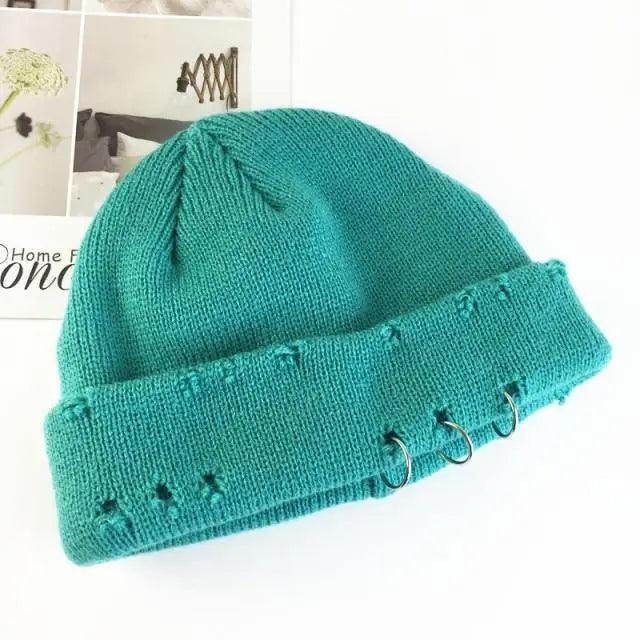 Winter Hat Women Knitted Fashion Warm Thick Hat Autumn Hip Hop Hole Beanies Unisex Basic Cap For Both Men Women Knitted Beanies Fashion Warm Hat