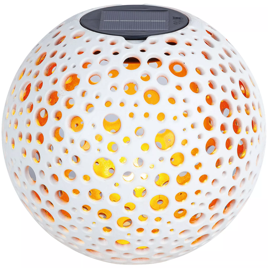 The Alabaster White Solar Garden Sphere