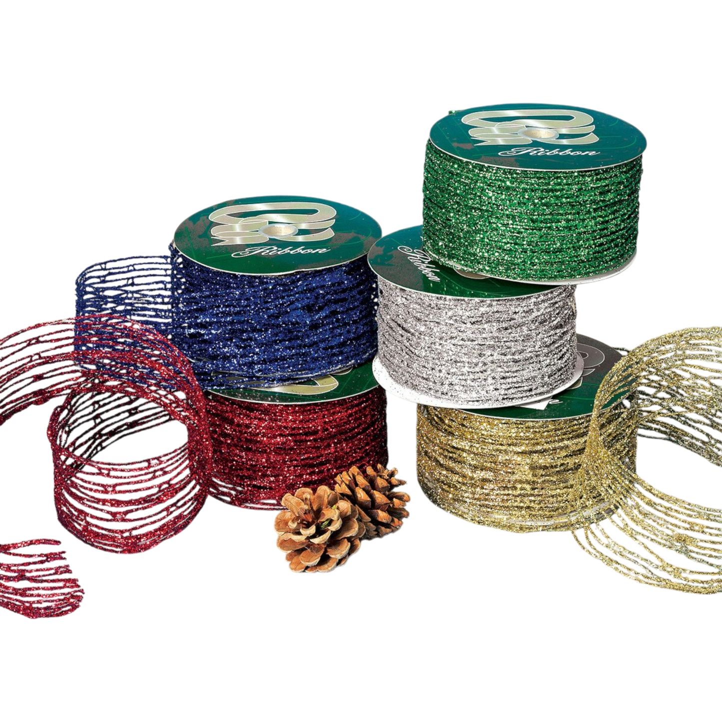 Glitter Mesh Ribbon - 2.5" x 5 Yard -