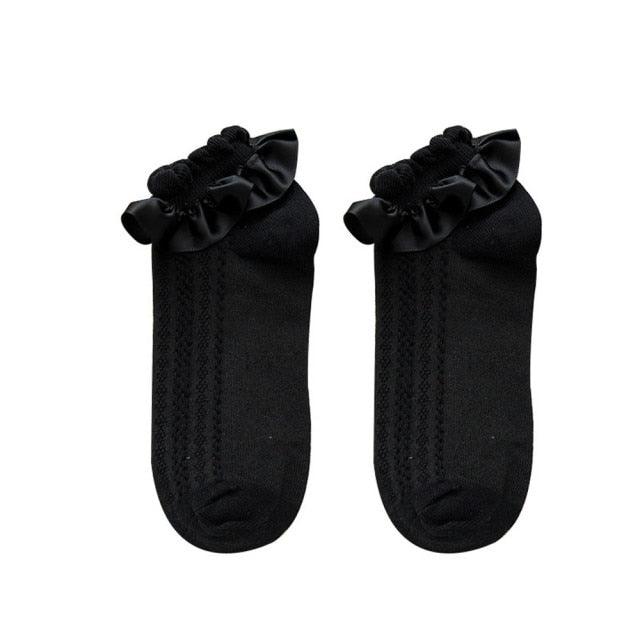 Woman Summer Ruffle Socks Short Socks Nylon Lace Socks Anime Cartoon Sweet Girls Hosiery Cosplay Costumes Accessories