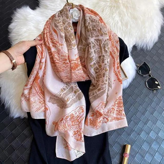 Women Scarf Leopard Print Cotton Large Size Scarfs For Winter Shawls Winter Warm Casual Wear For Women Lovely Floral Tassel Cotton ab Shawls Lady Silk Wraps Scarves