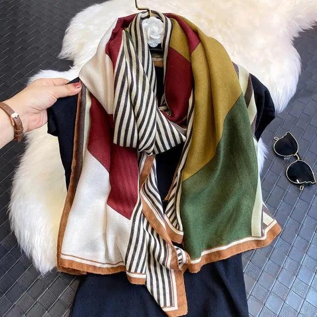 Women Scarf Leopard Print Cotton Large Size Scarfs For Winter Shawls Winter Warm Casual Wear For Women Lovely Floral Tassel Cotton ab Shawls Lady Silk Wraps Scarves