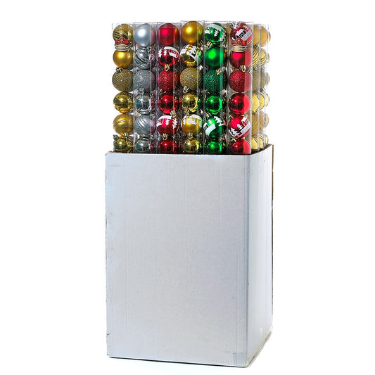 Shatterproof Decorated Ball Ornament Set -