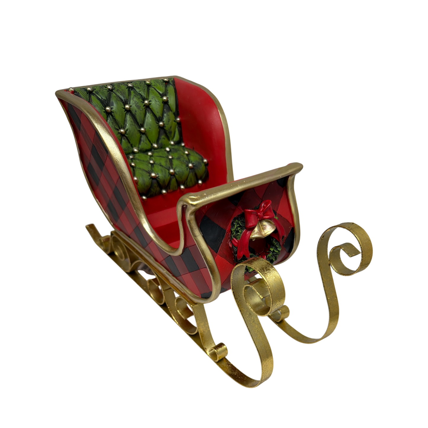 Resin & Metal Holiday Sleigh - Large
