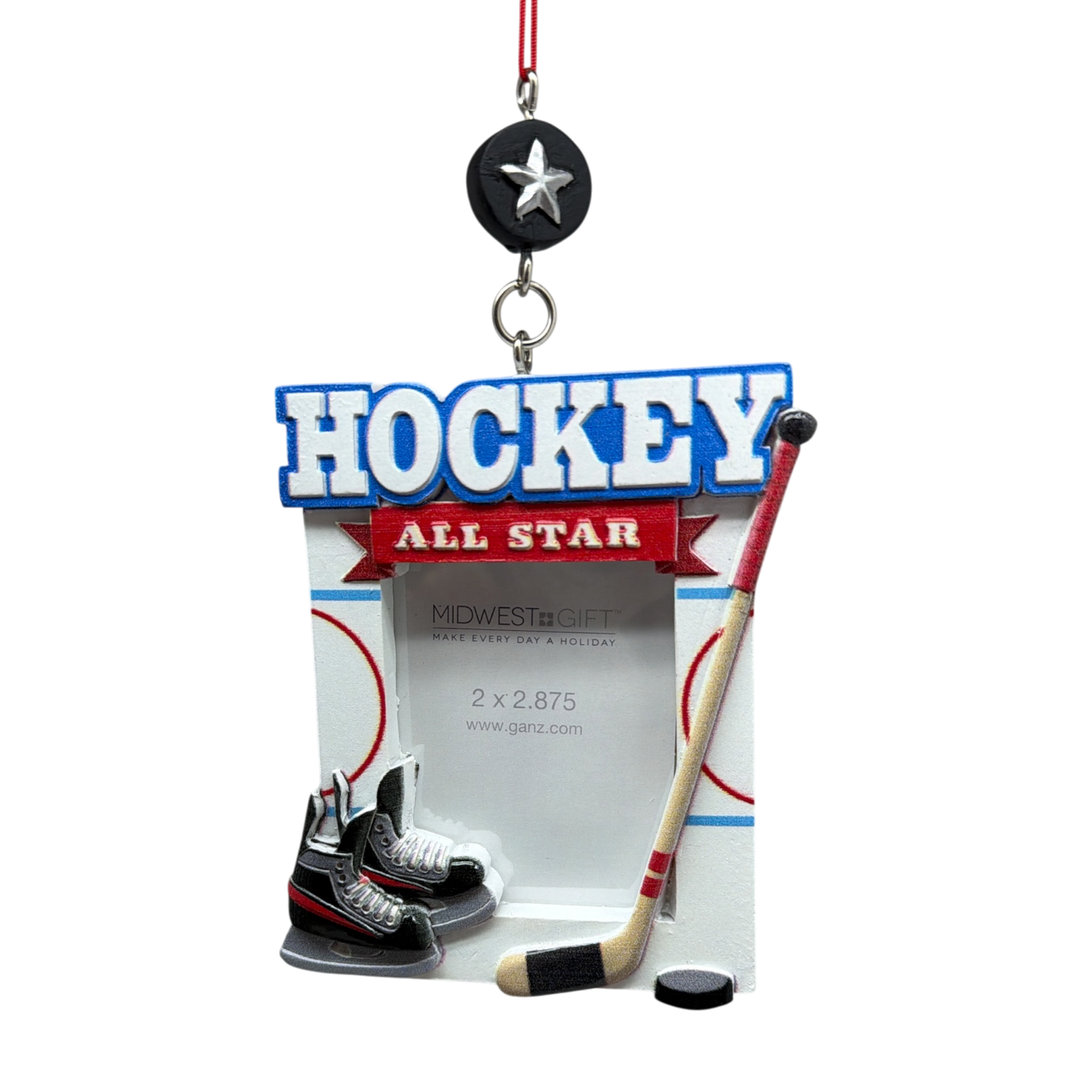 Hockey Photo Frame Ornament