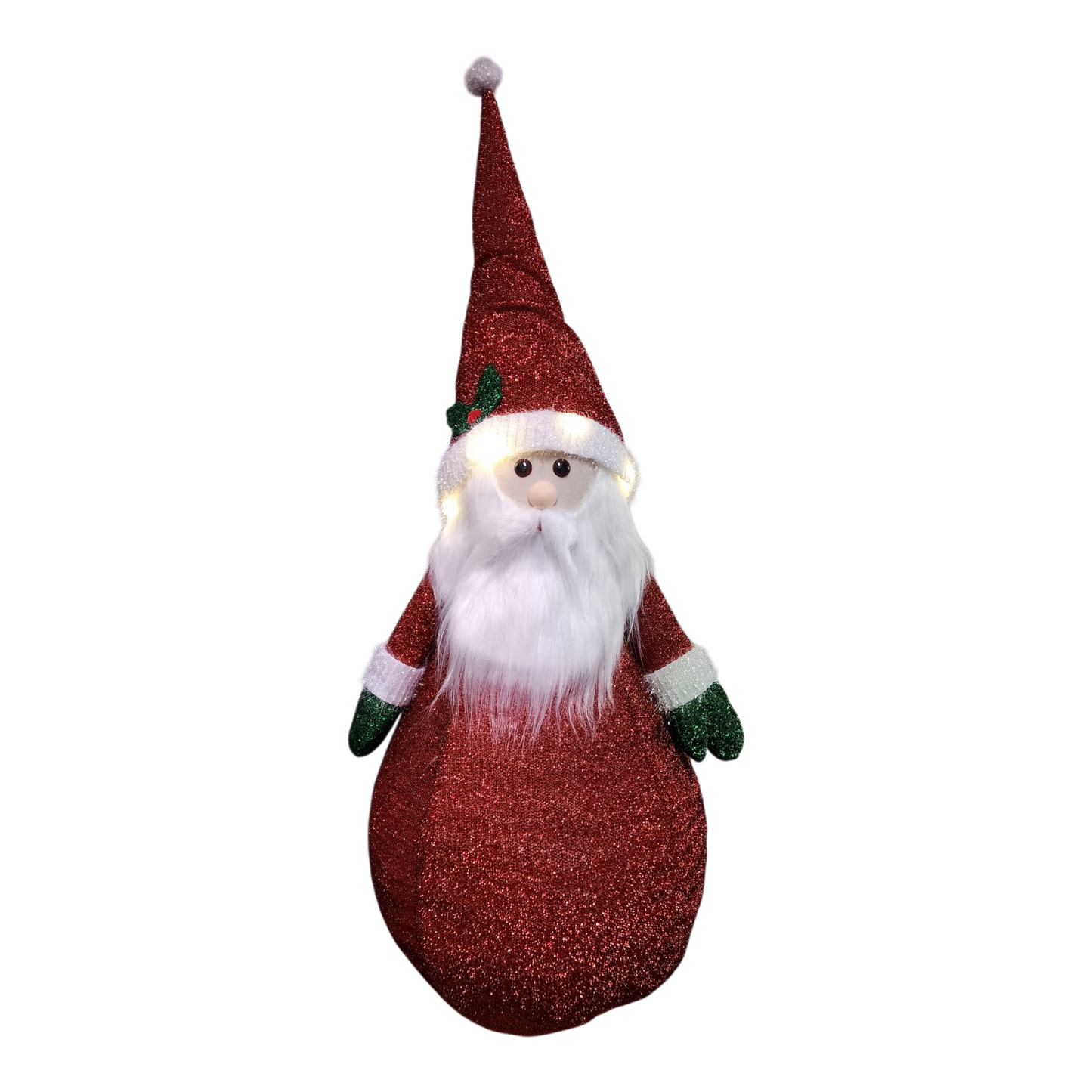 Lighted Sparkle Santa - 44 Inches Tall