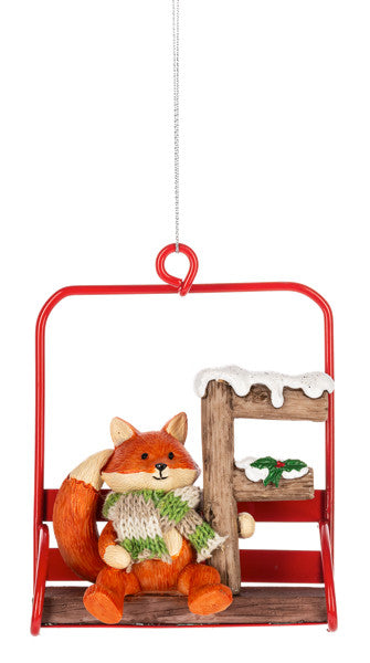 Chairlift Critter Ornament - Letter