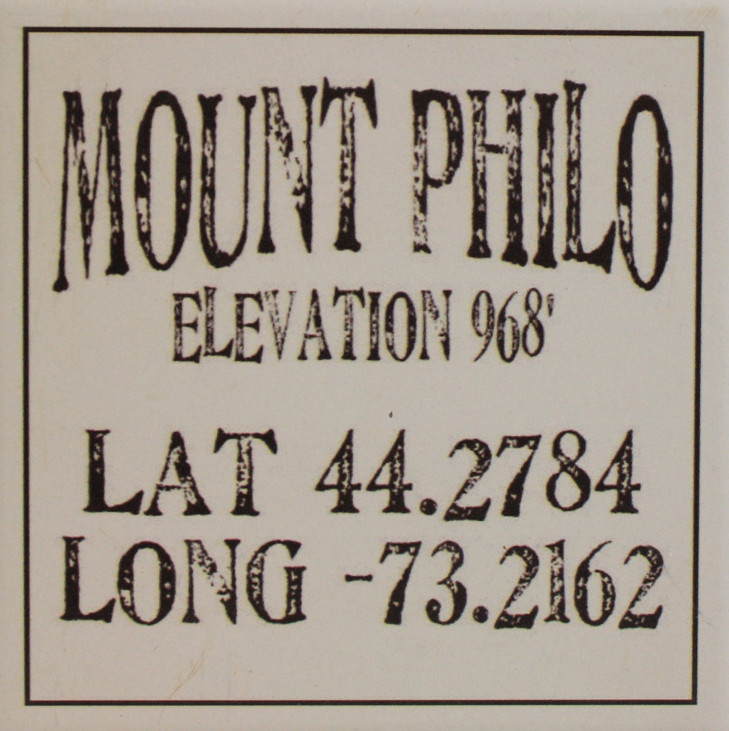 Local Towns Ceramic Coaster - Mt Philo