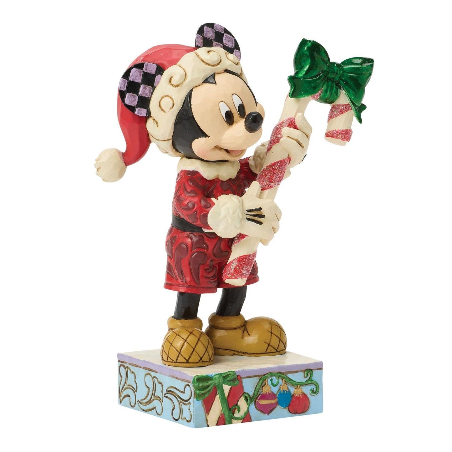 Mickey with Candy Cane Figurine – Disney Traditions