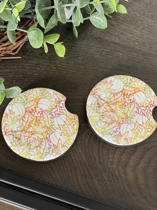 Crisp Fall Neoprene Car Coaster Set